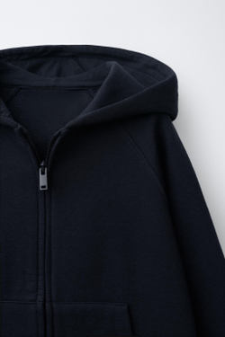 ZARA ХУДИ С МОЛНИЕЙ, МОРСКОЙ СИНИЙ