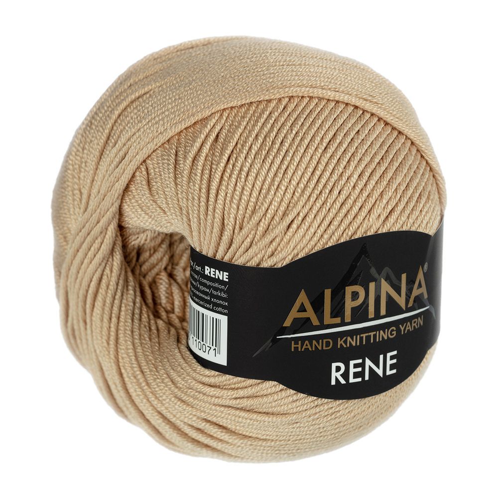 Пряжа Alpina Rene / уп.10 мот. по 50г, 105м, 213 св.бежевый Пряжа Alpina Rene / уп.10 мот. по 50г, 105м, 213 св.бежевый