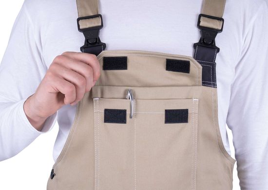 Полукомбинезон «Турбо SAFETY» мужской бежевый темно-серый