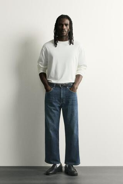 ДЖИНСЫ СВОБОДНОГО КРОЯ УКОРОЧЕННОЙ ДЛИНЫ — ZARA