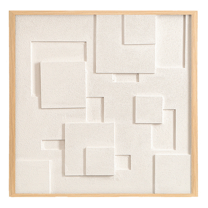Панно декоративное с эффектом 3d minimalism, с бежевой рамой, 60х60 см