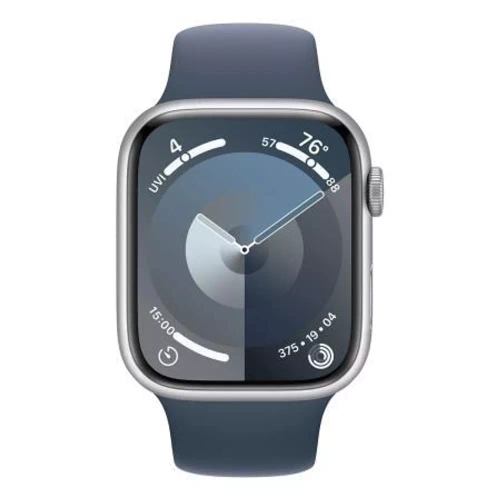 Apple Watch Series 9, 41 мм, из алюминия серебристого цвета, спортивный ремешок