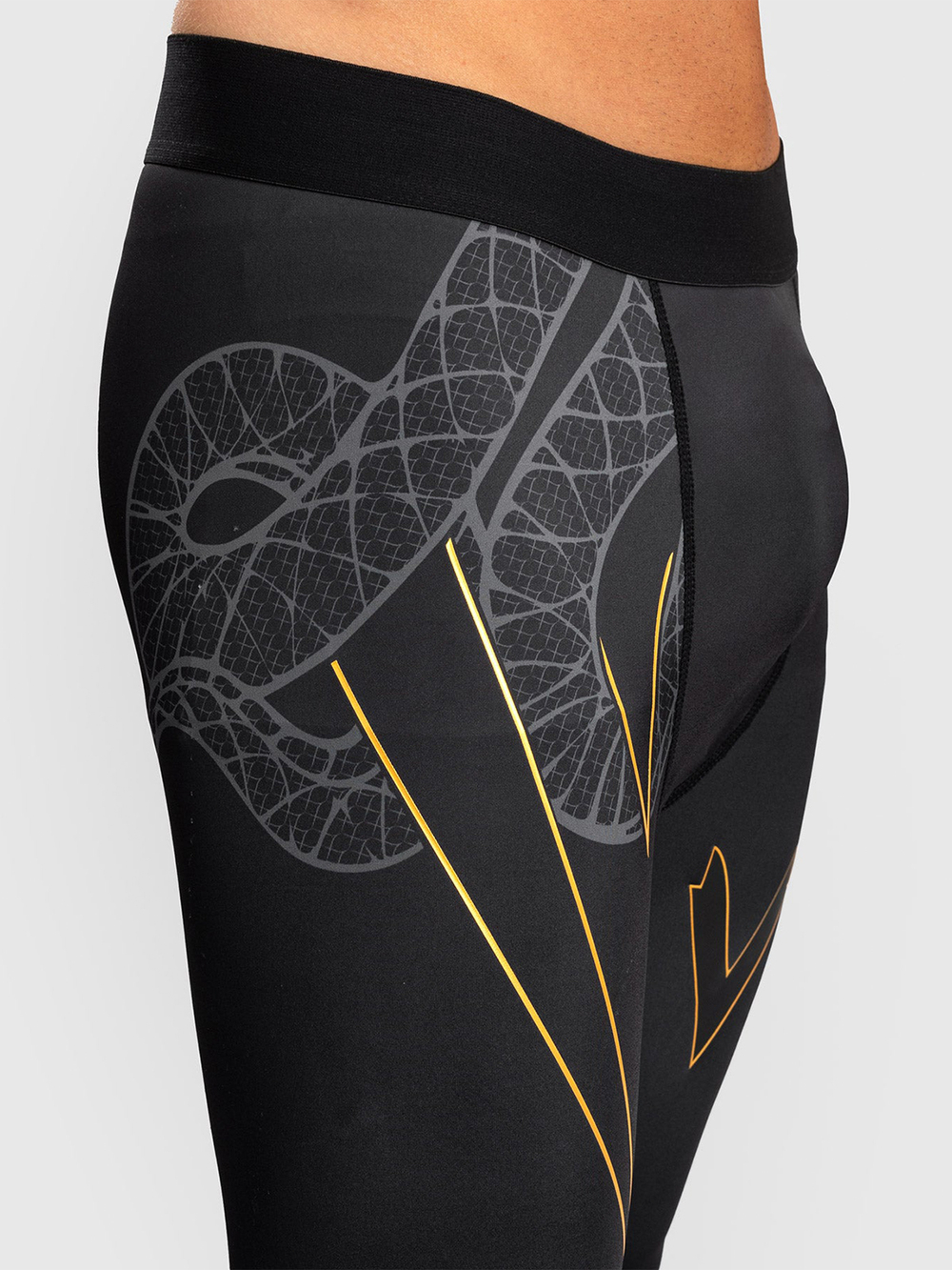 Тайтсы Venum Serpenti Black/Silver/Gold