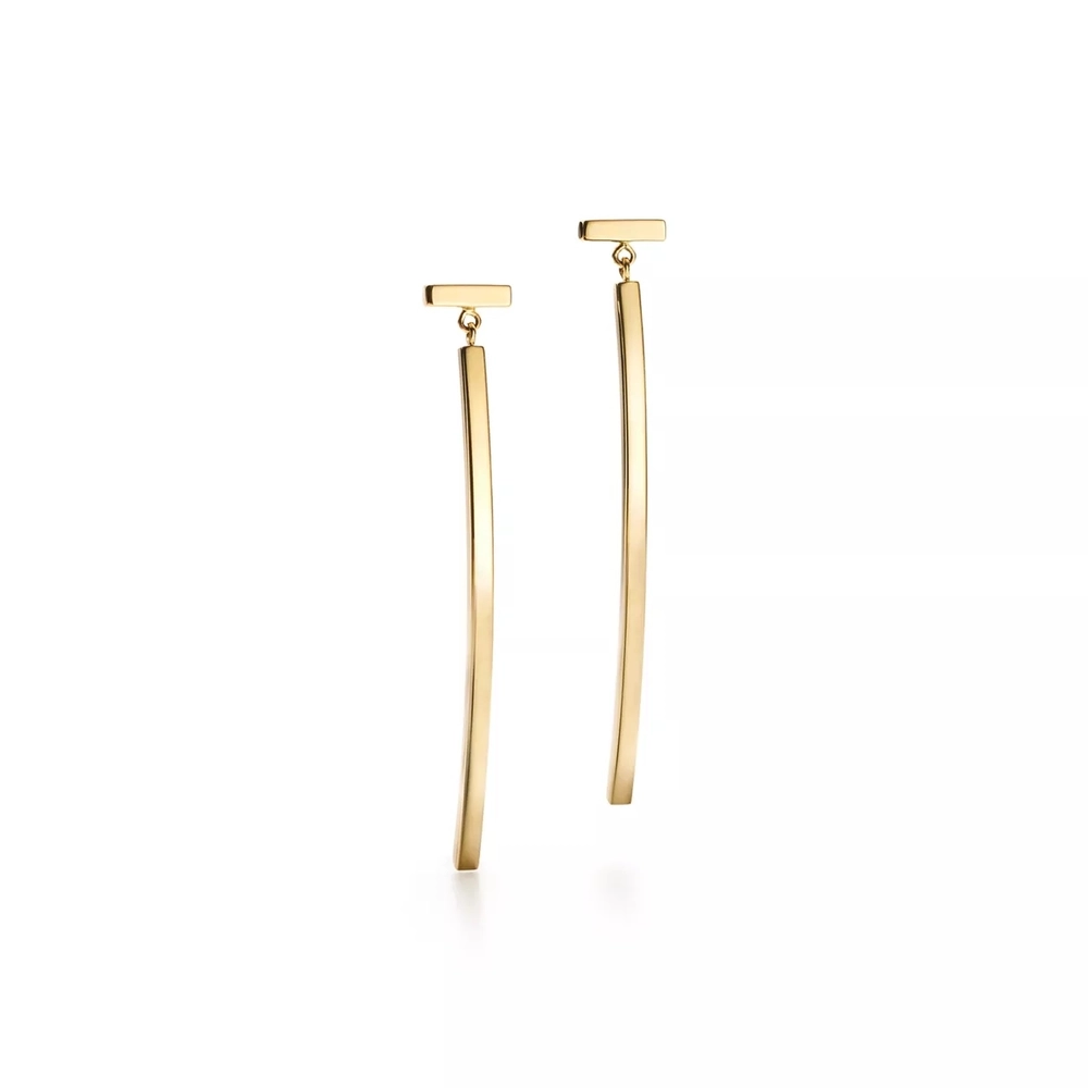 Серьги из жёлтого золота 18k,Tiffany 💠T