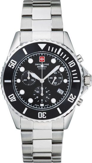 С браслетом Часы с железным ремешком мужские Swiss Alpine Military 7053.9137