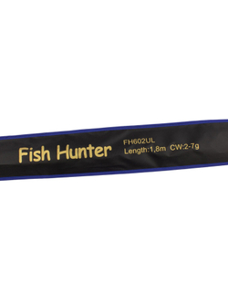 Удилище спиннинговое Fish Crystal Fish Hunter, 2 секции, длина 1.8 м, тест 2-7 г