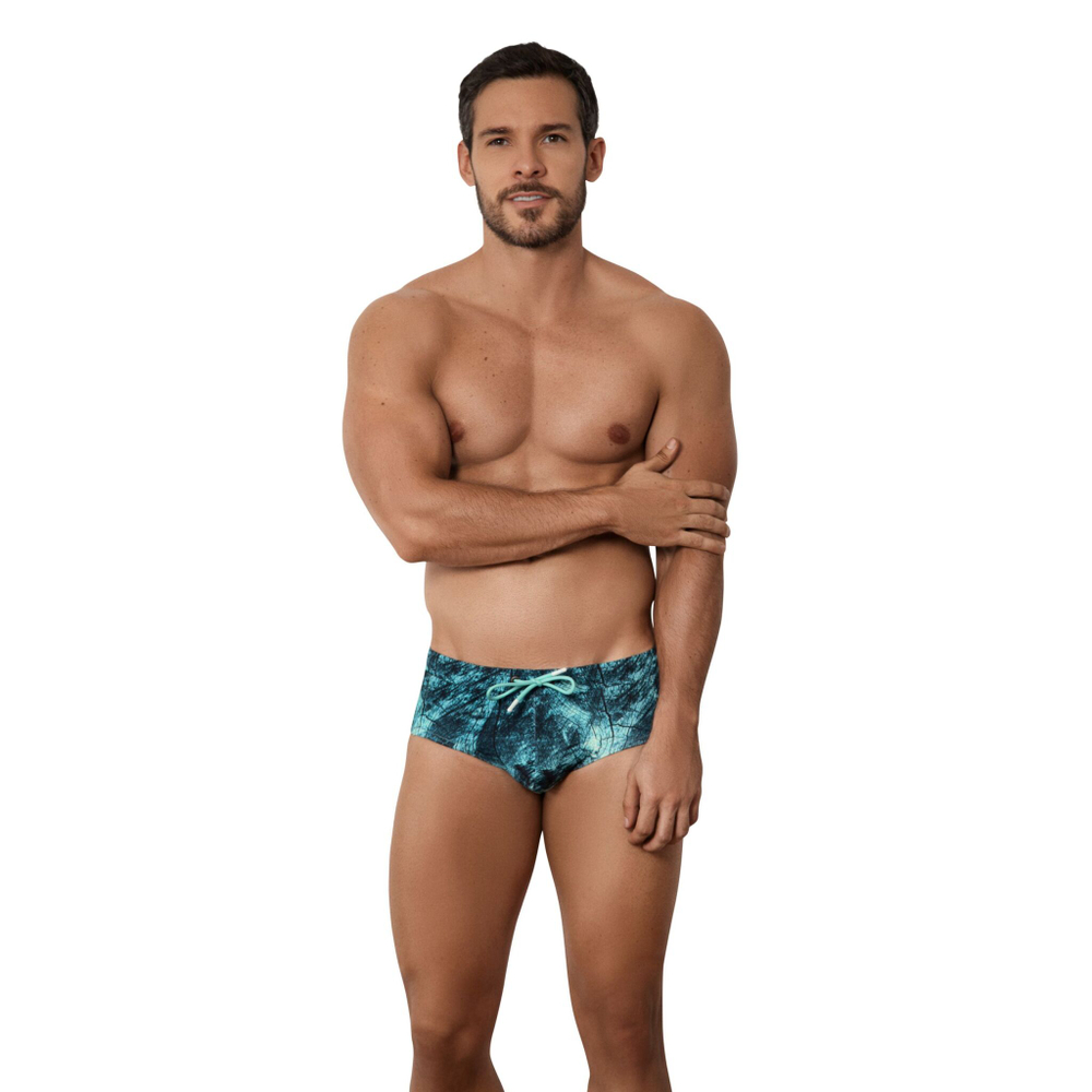 Синие принтованные плавки Madero Swimsuit Brief (Размер: M) (Цвет: синий)