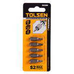 TOLSEN (TT20280) Набор вставок (бит) торцевых 1/4", Square, S2, 25 мм, 5 предметов
