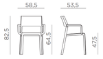 Кресло пластиковое Nardi Trill Armchair, агава