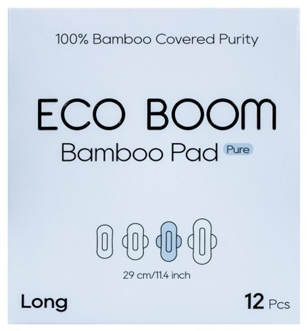Бамбуковые гигиенические прокладки 290 мм 12шт/уп (ECO BOOM)