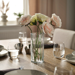 IKEA PÄRLGLADA  (ИКЕА ПЭРЛГЛАДА)  -  Ваза - прозрачное стекло 18 см