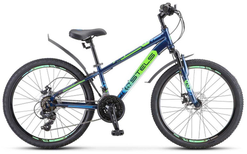 Велосипед 24" STELS Navigator-400 MD  F010 р.12" Синий/салатовый/голубой