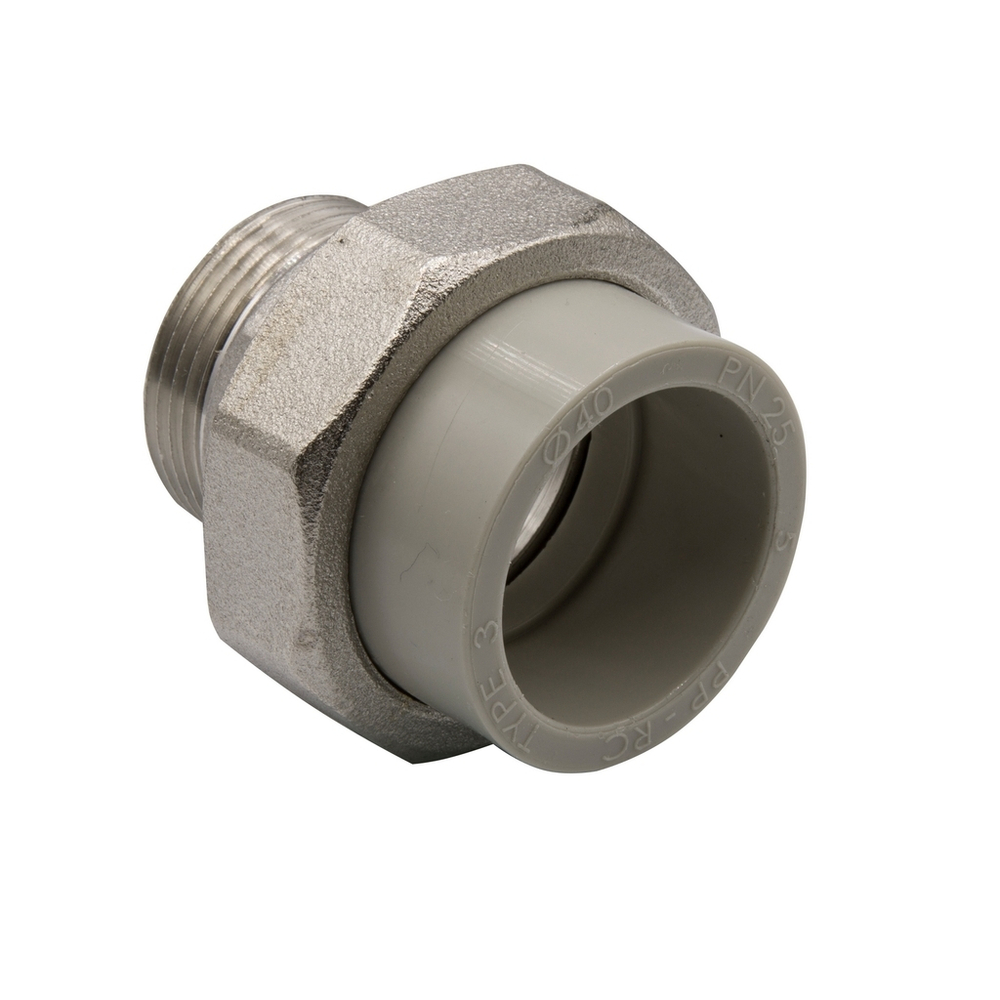 Муфта комб. разъемная, нар 40х1 1/4" EVER® СЕРЫЙ (Россия)