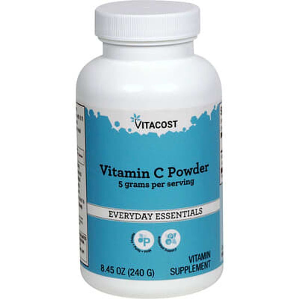 Vitacost, витамин C в порошке, 5 г, 240 г (8,45 унции)