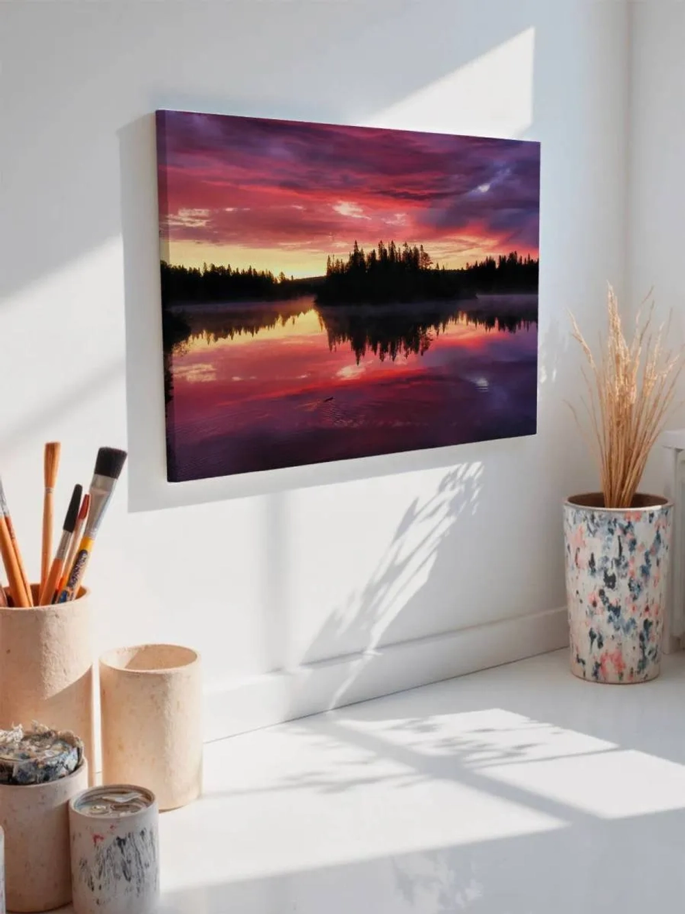 Картина на стену 40 X 50 Закат на озере