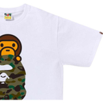 A Bathing Ape 1st Camo Milo On Ape Head Tee белый зеленый