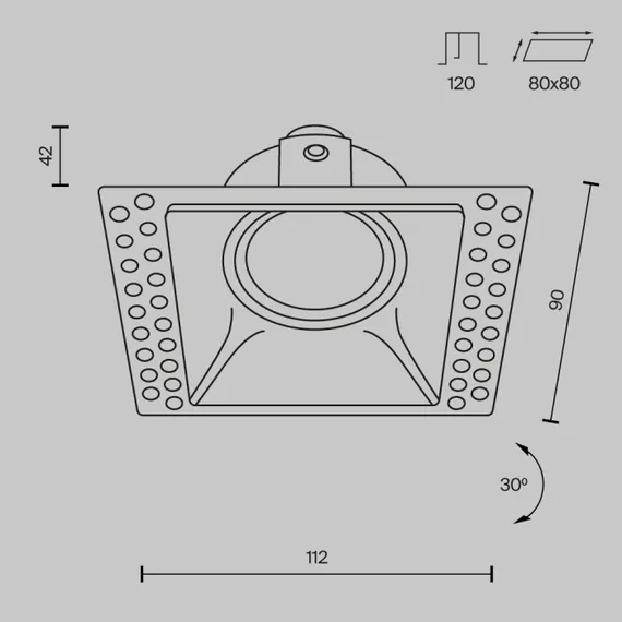 Точечный светильник Dot DL042-01-SQ-W Maytoni