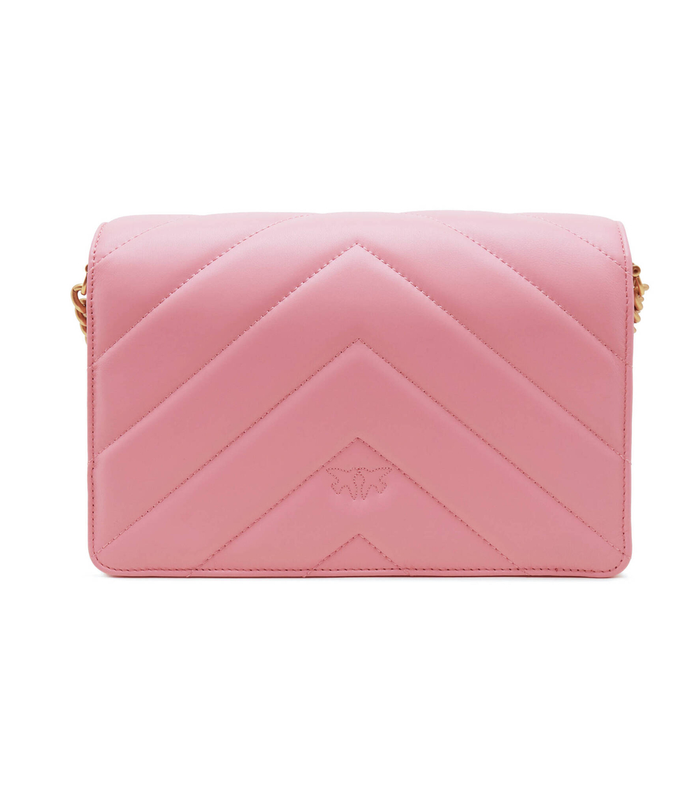 Кожаная сумка через плечо LOVE CLICK CLASSIC SHEEP NAPPA Pinko - розовый(100063 A136)