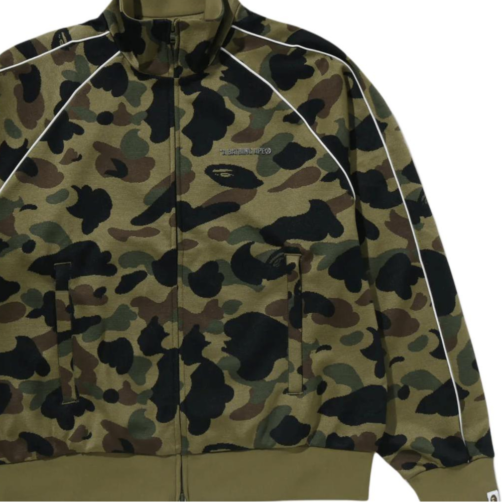 A Bathing Ape Bathing Ape Jackets Moderate Polyester Raglan Sleeve Zip Closure 1m30 115 314 зеленый