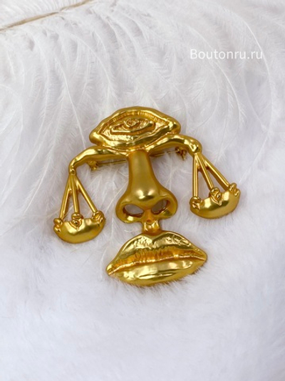 Брошь Скиап. в виде знака зодиака "Весы"