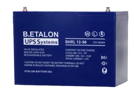 Аккумулятор B.ETALON BHRL 12-90 | 90 Ач | 12В AGM