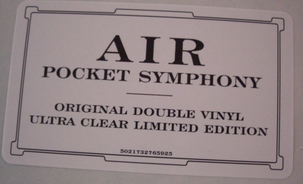 Air / Pocket Symphony (Limited Edition)(Clear Vinyl)(2LP)