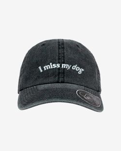 Кепка I miss my dog Baseball Grey