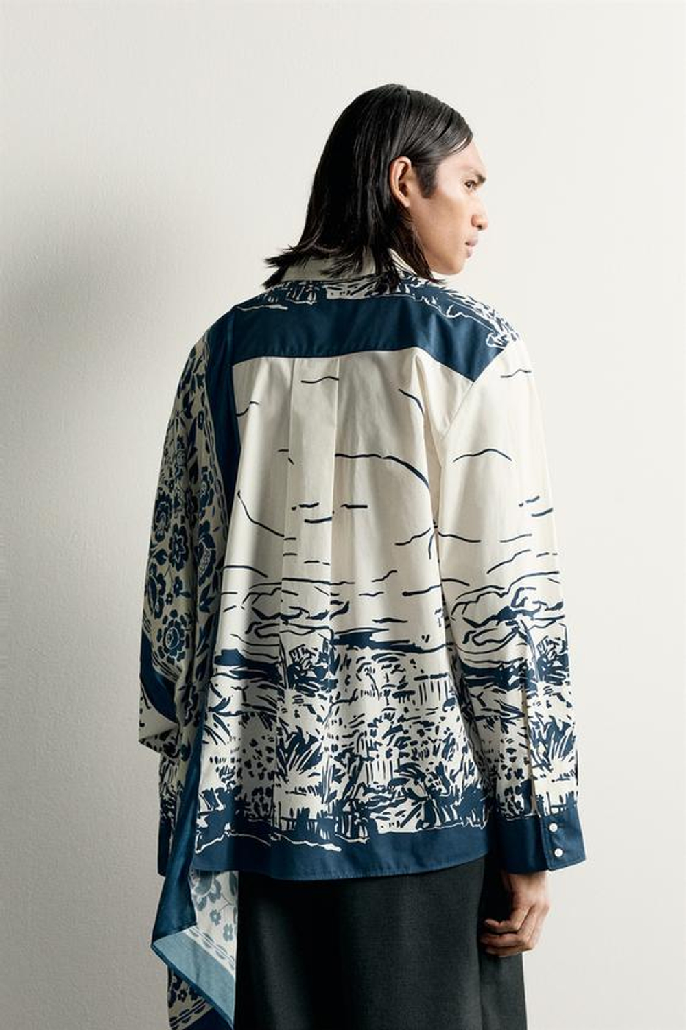 ZARA РУБАШКА СВОБОДНОГО КРОЯ C ПРИНТОМ — LIMITED EDITION, С ПРИНТОМ