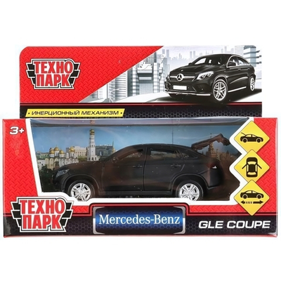 Модель ин. мет. "Mercedes-Benz GLE Coupe матовый черный" 12см GLE-COUPE-BE (Технопарк)