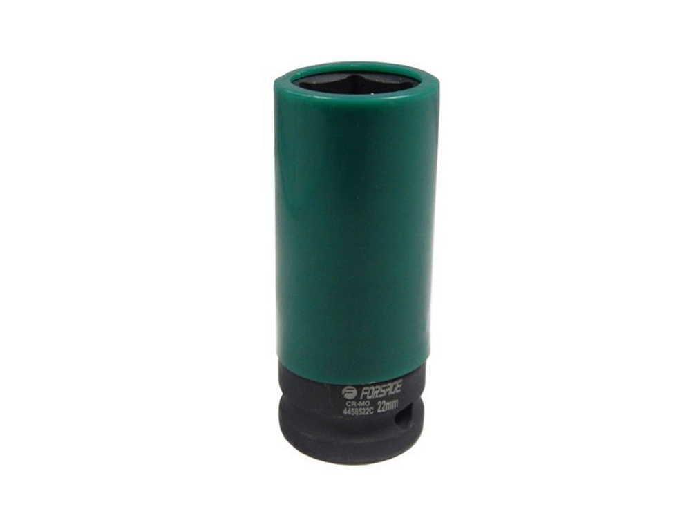 Головка глубокая для литых дисков с защитным кожухом 22мм, 1/2'' Forsage F-4458522C