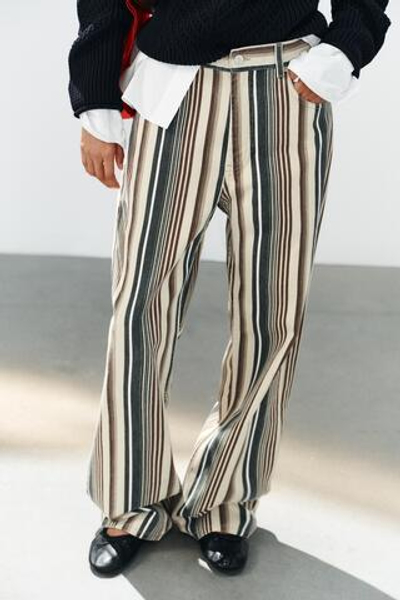 ДЖИНСЫ TRF BOYFRIEND СО СРЕДНЕЙ ПОСАДКОЙ В ПОЛОСКУ — ZARA