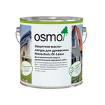 Защитное масло - лазурь для древесины OSMO Holzschutz Öl-Lasur 739 Серебристо-серое прозрачное 2,5 л для наружных работ 12200097
