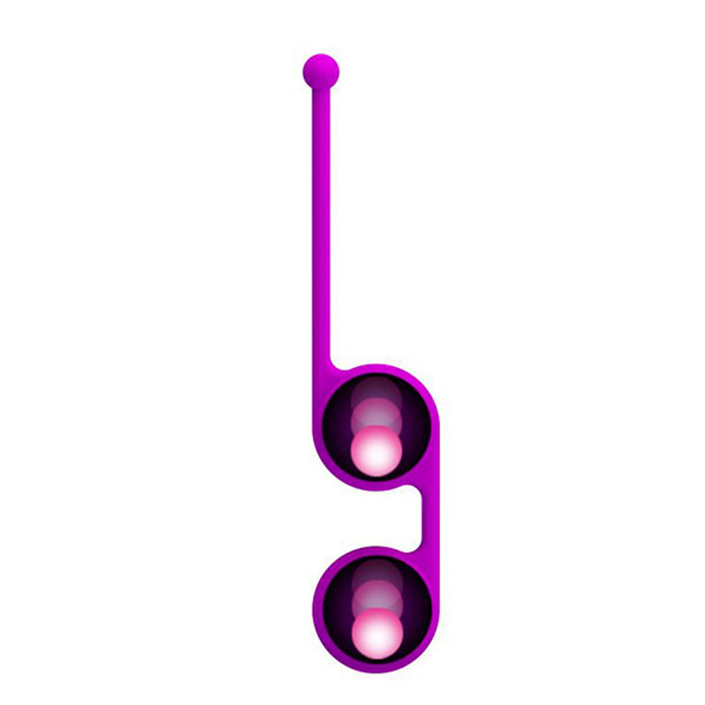 Лиловые вагинальные шарики 3,5см Pretty Love Kegel Tighten Up III BI-014493-2