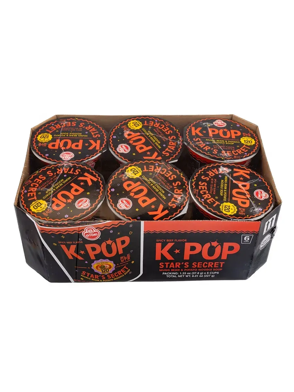 Лапша K-Pop со вкусом острой говядины 37,8 г * 6 шт