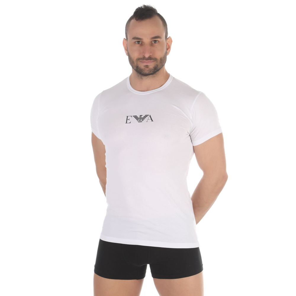 Набор из 2 белых мужских футболок Emporio Armani (Размер: XXL) (Цвет: белый)