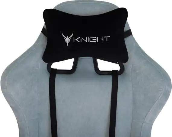 Кресло игровое Knight Terminator серо-голубой Light-28 крестов. металл