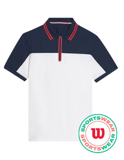 Мужское теннисное поло Wilson Advantage Zip - разноцветный