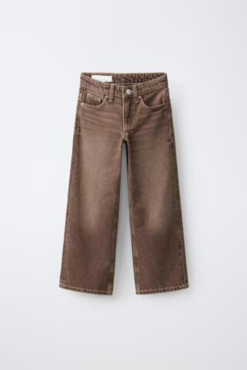 ZARA ДЖИНСЫ WIDE LEG, КОРИЧНЕВЫЙ