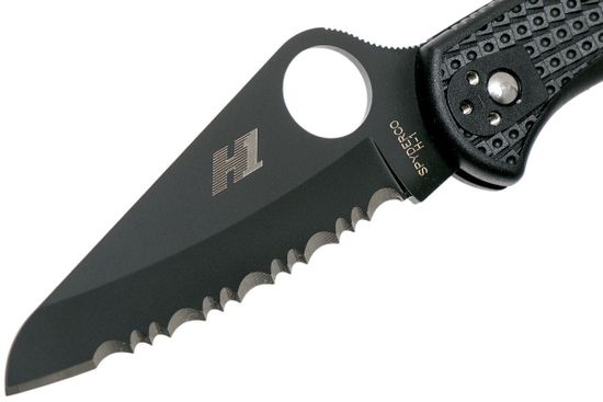 Складной нож Spyderco Salt 1 88SBBK c клинком из стали H1, рукоять FRN