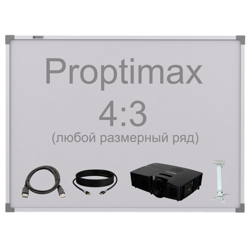 Интерактивный комплект Proptimax k1 (60-75"; 4:3; 10 касаний), проектор ScreenPlay INFOCUS SP124