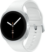 Смарт-часы Samsung Galaxy Watch8 44mm [корпус - серебристый, ремешок - белый, 1.47", Super AMOLED, 480x480, IP68, Bluetooth, NFC, Wi-Fi, для Android 12.0 и выше]