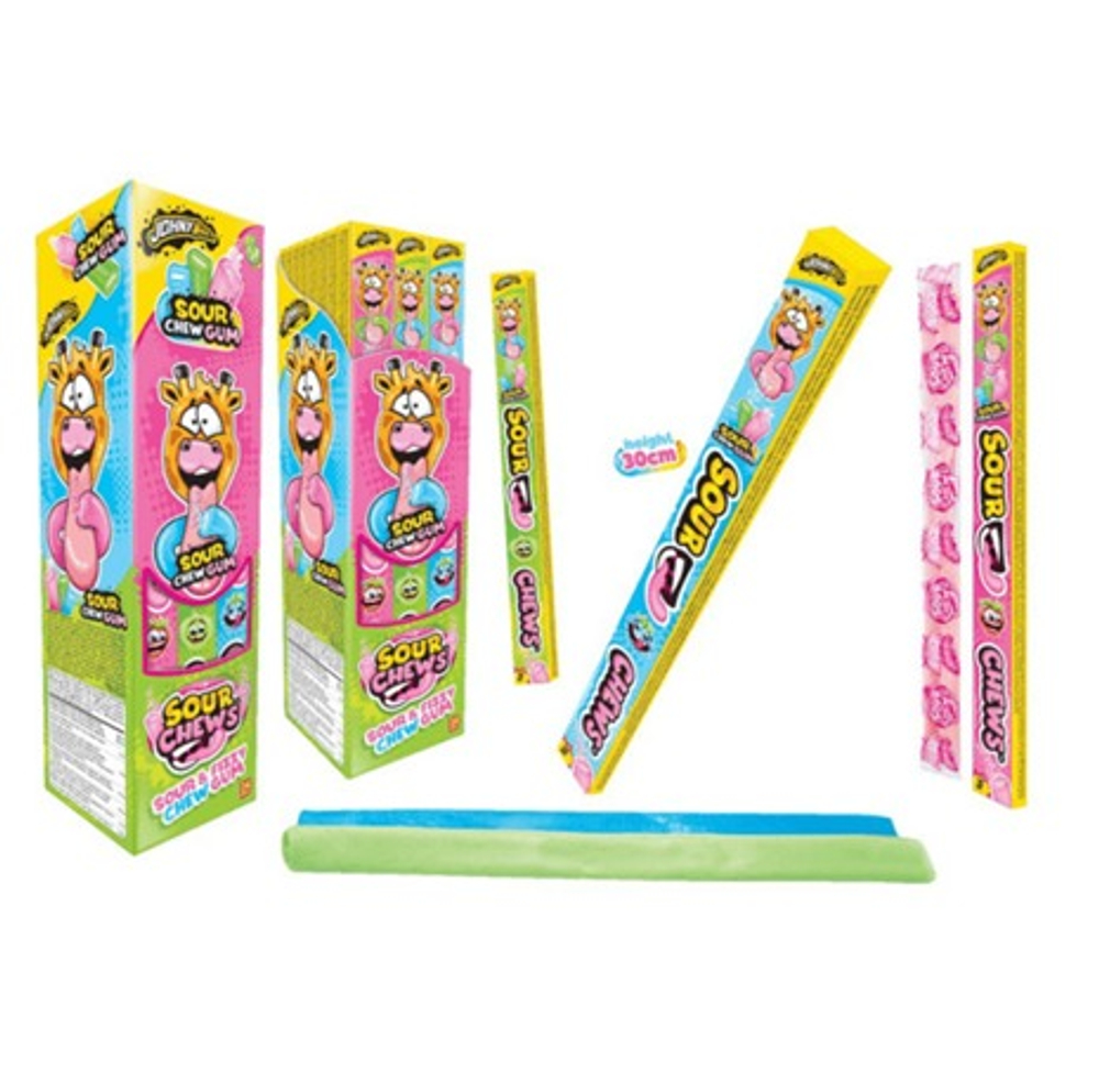 Жеват. конфета Sour Chews 30г (24шт)  Johny Bee  (Пакестан)