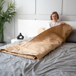 Термоодеяло для обертывания и инфракрасной сауны EcoSapiens Infrasauna 220х180 см бежевое