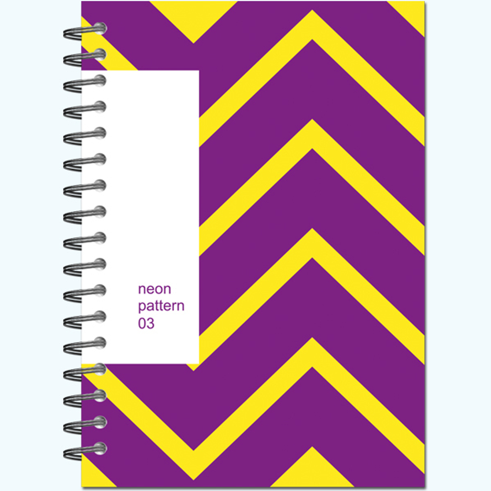 Тетрадь общая 96 листов на металлическом гребне "NEON Pattern"