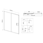 Душевая дверь Сити (City) VDS-5CT120MT, 1200, хром, стекло текстурное,