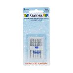 Иглы для швейных машин базовые универсальные 130/705 H, №120, 5 игл, М, Gamma NU №120