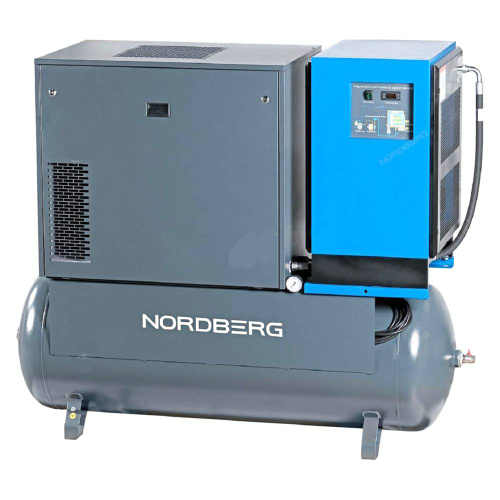 Компрессор винтовой, 15 кВт, 2250 л/мин, 10 бар, ресивер 500 л NORDBERG NCS500/2250-10