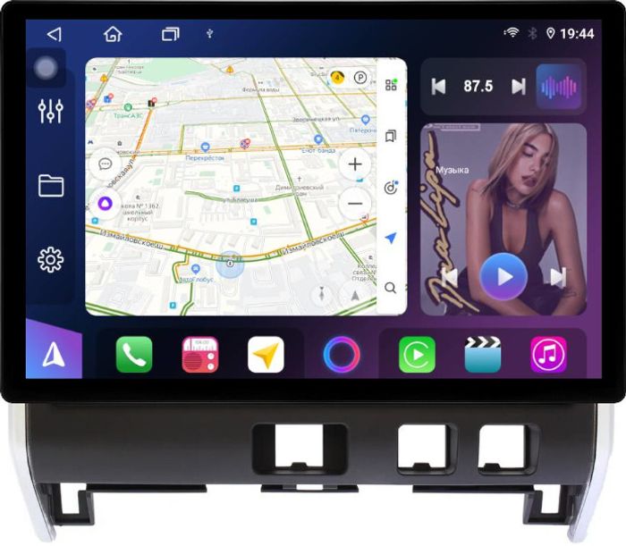 Магнитола для Nissan Serena C27 2016-2019 (рамка глянцевая) - FarCar GX877 монитор 13" 2K QLED на Android 13, TS10, 6+128, CarPlay, 4G SIM-слот