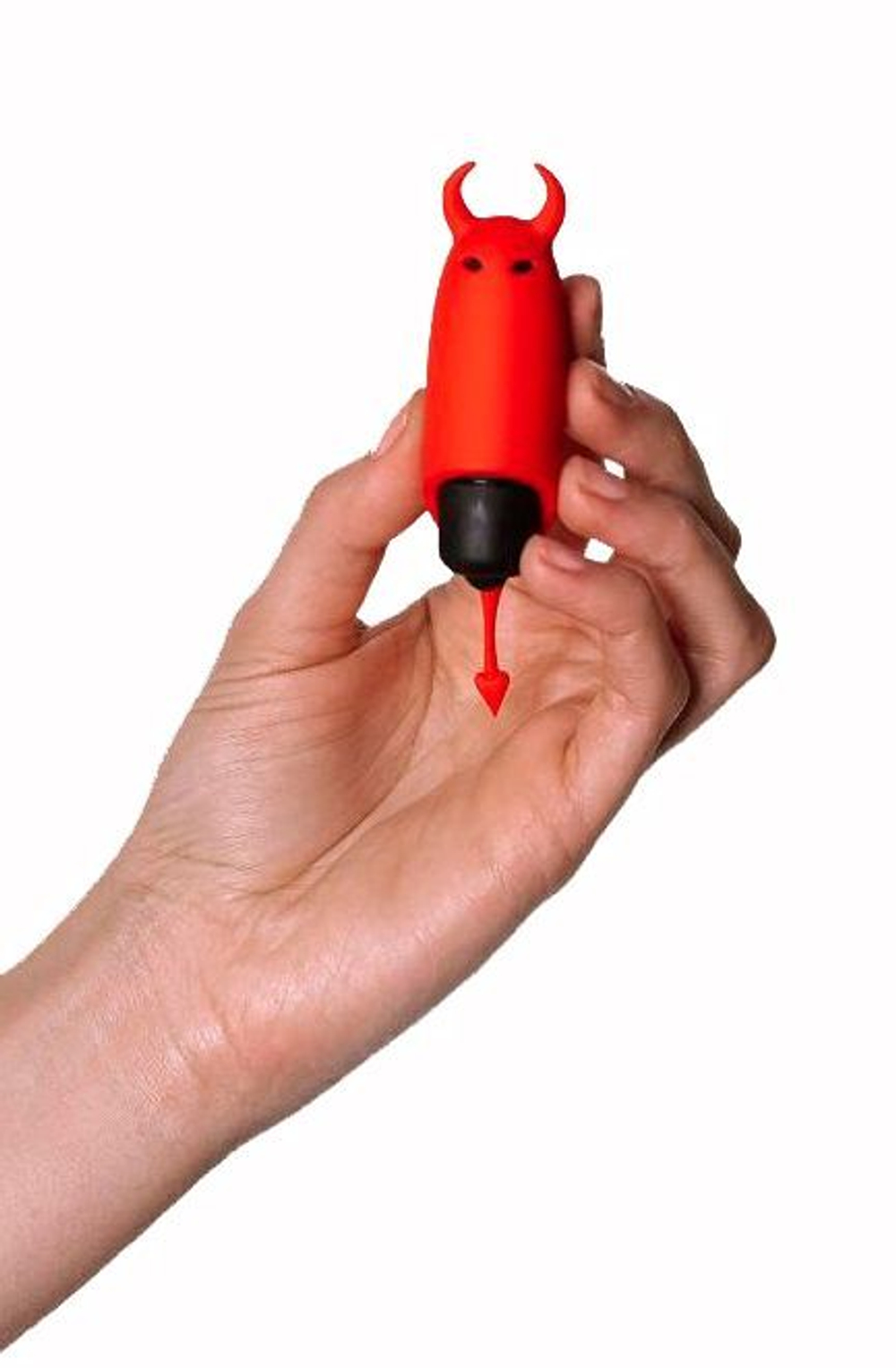 Красный вибростимулятор Devol Mini Vibrator - 8,5 см. (Цвет: красный)
