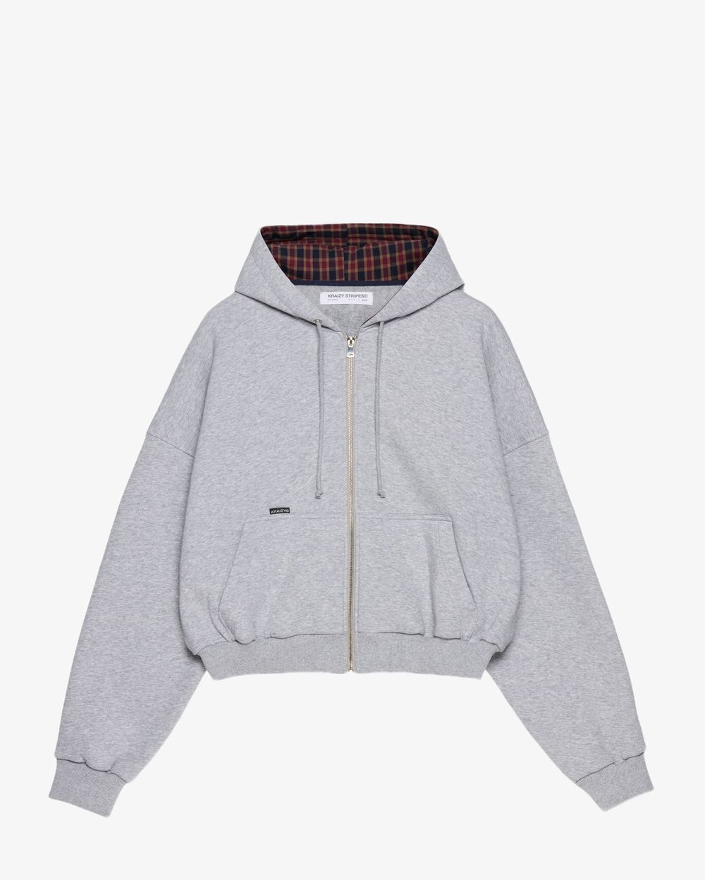 Худи Zip Not Basic серый меланж